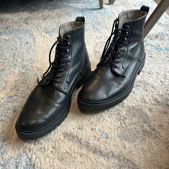 AllSaints Men\'s Leather Combat Boots - Black main image 6